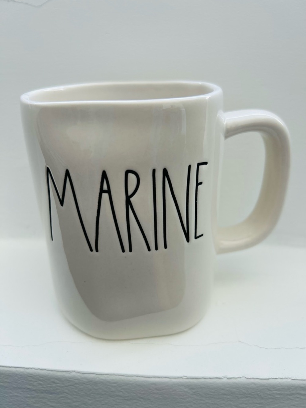 Rae Dunn Mug Cup Marine White Ceramic Coffee Tea